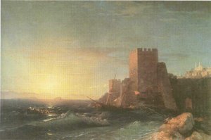 Towers On The Rock Near Bosporus — Ivan Konstantinovich Aivazovsky