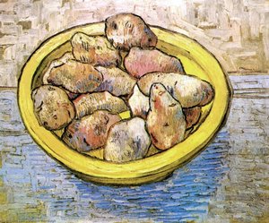 Still Life Potatoes In A Yellow Dish — Vincent Willem Van Gogh, Post-impressionism