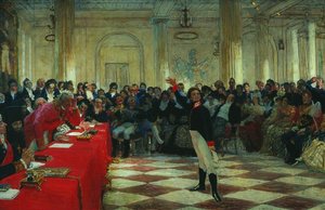 A. Pushkin On The Act In The Lyceum On Jan. 8, 1815 — Ilya Yefimovich Repin