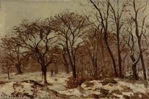 Chestnut Orchard In Winter — Camille Pissarro, Impressionism