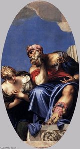Aged Oriental With A Young Woman — Paolo Veronese