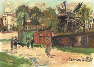 Mühle Von La Gallette Und Sacre Coeur — Maurice Utrillo