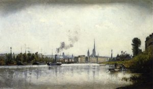 The Seine At Rouen — Stanislas Lépine