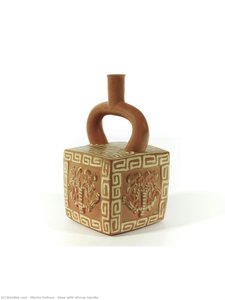 Vase With Stirrup Handle — Moche Culture