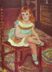Portrait Of Georgette Charpentier On A Chair — Pierre-auguste Renoir, Impressionist Style