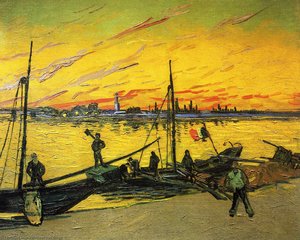 Coal Barges — Vincent Willem Van Gogh, Post-impressionism