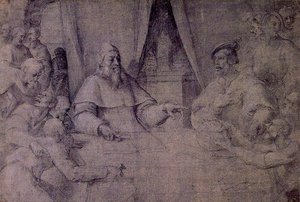 Clement Vii And Charles V — Sebastiano Del Piombo