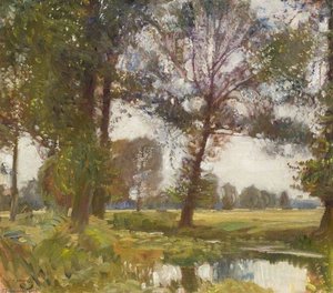 Poplars, River Waveney — Sir Alfred James Munnings