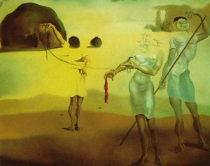 Enchanted Beach With Three Fluid Graces, 1938 — Salvador Dalí, Surrealism