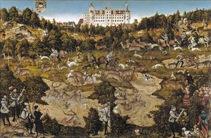 Hunt In Honour Of Charles V At The Castle Of Torgau — Lucas Cranach The Elder, Renaissance