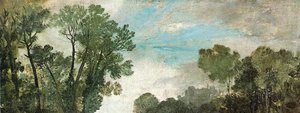 Tree Tops And Sky, Guildford Castle (.), Evening — Joseph Mallord William Turner