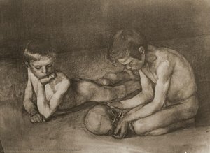 : Boy with Skull