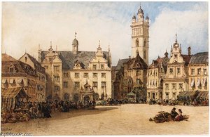 Market Stalls In Darmstadt, Germany — William Wyld