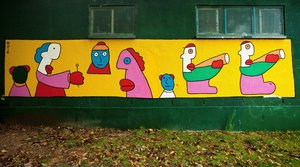 Joseph Receiving Pharaoh — Thierry Noir, Street Art