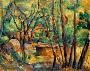 Millstone And Cistern Under Trees — Paul Cézanne, Post-impressionism