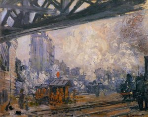 Exterior View Of The Saint-lazare Station — Claude Monet, Impressionism