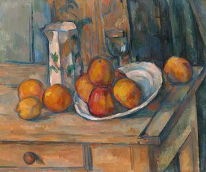Still Life With Milk Jug And Fruit — Paul Cézanne, Impressionism