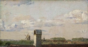 View from a Window in Toldbodvej Looking towards the Citadel in Copenhagen