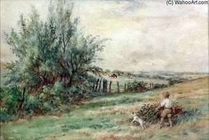 At Play - Possibly Duncan Down Whitstable ^whitstable Mill — Claude Cardon
