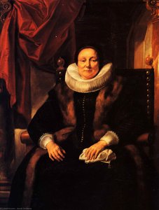 Portrait Of A Lady Sitting In A Chair — Jacob Jordaens, Baroque