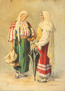 Peasant Women In National Costume — Hans Aescher