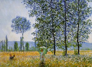 Sunlight Effect Poplars Sun — Claude Monet