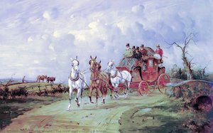 The royal mail crossing a bridge