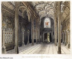 The Gothic Conservatory, Carlton House — William Henry Pyne, Neoclassicism