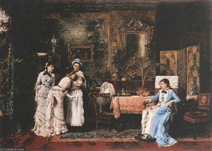 Baby's Visitors — Mihály Munkácsy