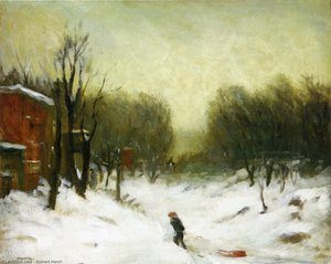Seventh Avenue In The Snow — Robert Henri