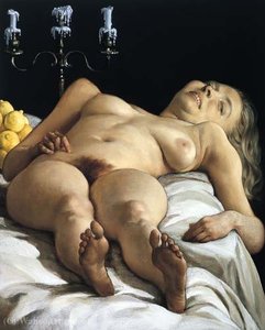 Girl In Bed 36 X - (32-1993) — John Currin