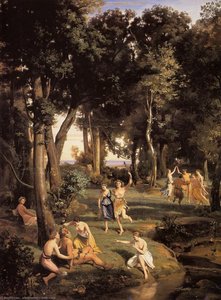 Silenus — Jean-baptiste-camille Corot, Romantic Landscape