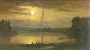 Elbe Seen From Brühl's Terrace — Johan Christian Claussen Dahl