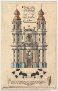 Baroque Church Façade With Obliquely Placed Towers. — Johann Philipp Joseph Friedrich Kirnberger, Baroque Architecture