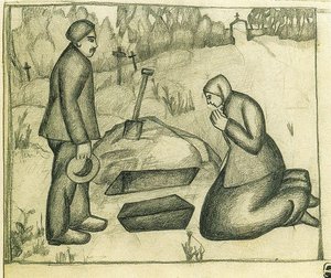 On The Cemetery — Kazimir Malevich