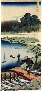 Gathering Tokusa — Katsushika Hokusai