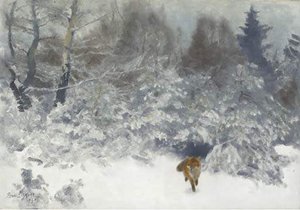 Fox In A Winter Landscape — Bruno Andreas Liljefors