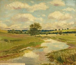 The River Kennet As It Crosses The Marlborough Road, Wiltshire — Kate Allen Tryon