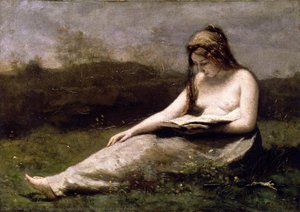 Mary Magdalene Reading — Jean-baptiste-camille Corot, Romanticism