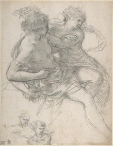 Study Of Two Figures For The Age Of Gold — Pietro Da Cortona