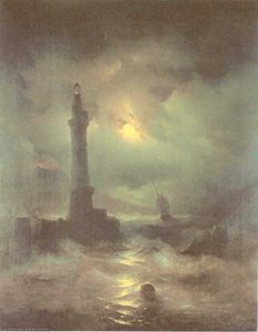The Lighthouse Of Naples — Ivan Konstantinovich Aivazovsky, Romanticism