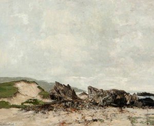 Sunlit Coastal Scene — William Alfred Gibson