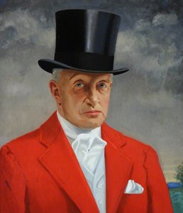 Francis 'frank' William Green (1861–1954), Fsa, In Hunting Pink And A Topper — James Robert Granville Exley