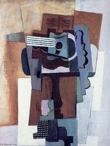 Guitar On A Table — Pablo Picasso, Cubist Fragmentation