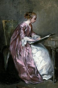 A Young Girl Drawing — Charles Chaplin