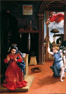 The Annunciation — Lorenzo Lotto, Early Renaissance