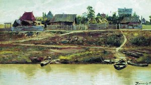 A Settlement Near Volga — Vasily Dmitrievich Polenov