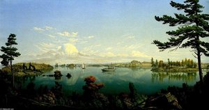 Pleasure Boats On A Lake — Levi Wells Prentice