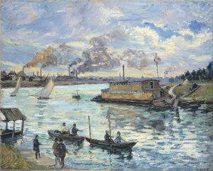 River Scene — Ferdinand Guillaumin, Impressionism
