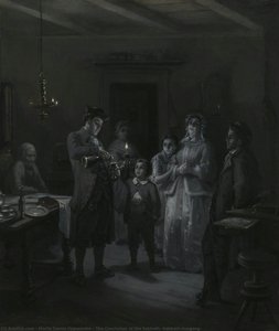 The Conclusion Of The Sabbath (sabbath-ausgang) — Moritz Daniel Oppenheim, Contemporary Realism